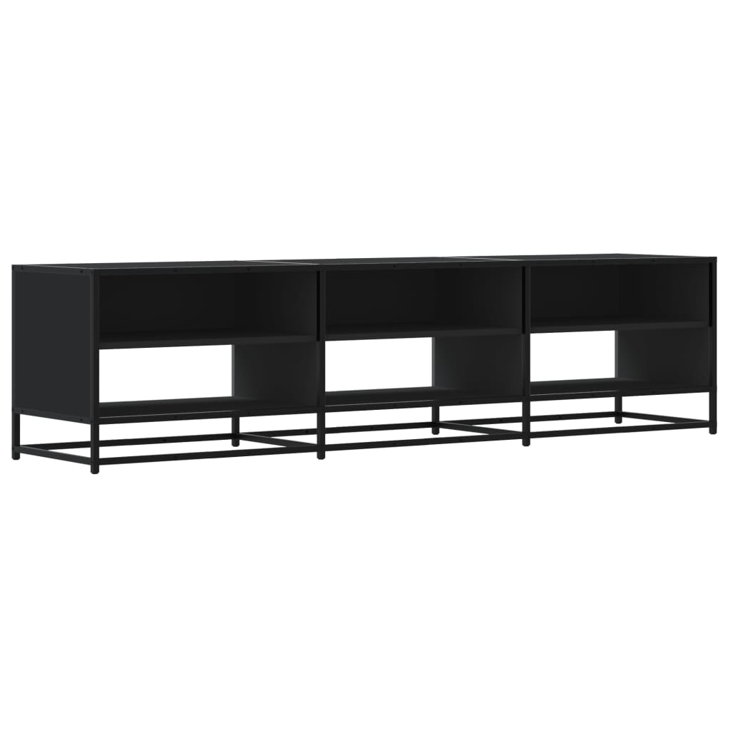 Móvel de TV 180x40x46 cm derivados de madeira preto
