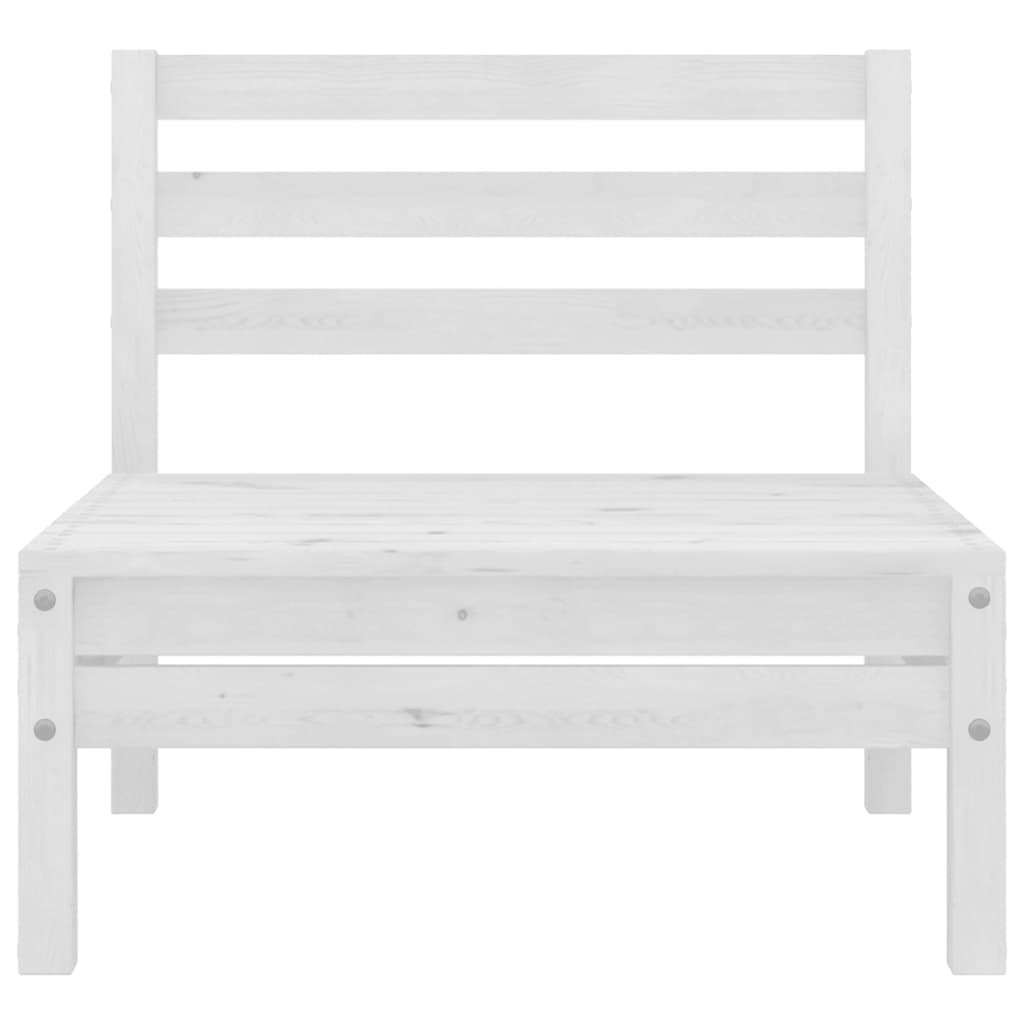 5 Pcs conjunto lounge de jardim pinho maciço branco