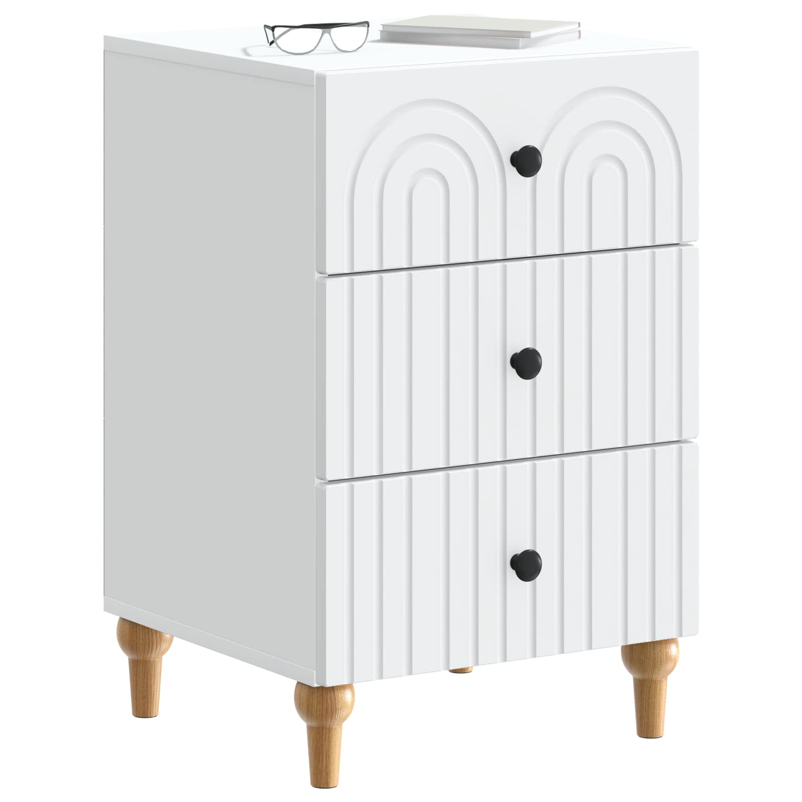 Armário de cabeceira com gaveta branco 43x 41 x 66,5 cm
