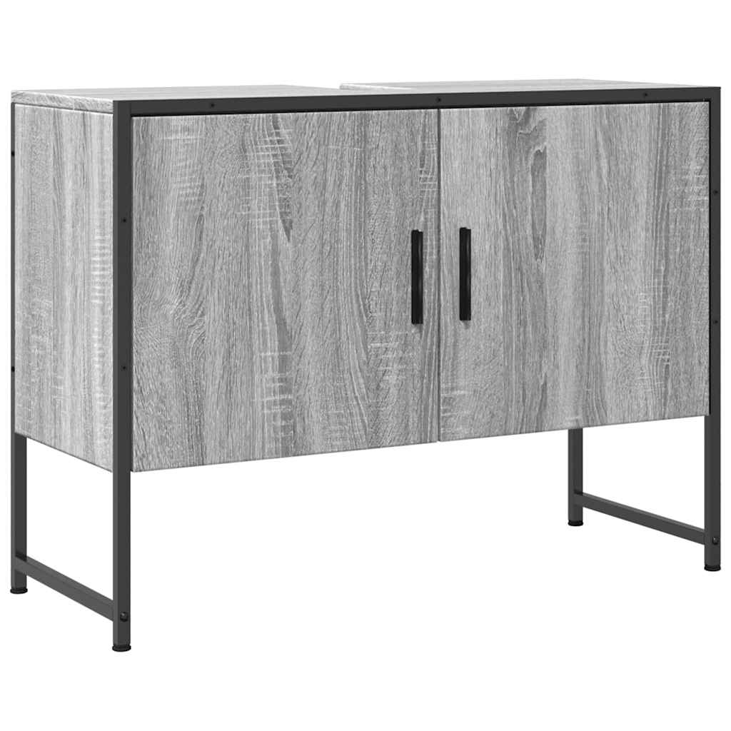 Armário p/ lavatório wc 80x33x60 cm deriv.madeira cinza sonoma