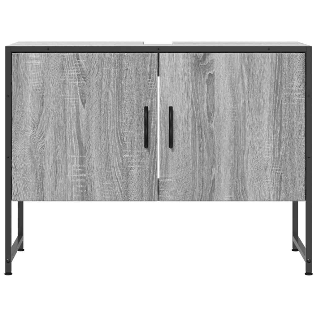 Armário p/ lavatório wc 80x33x60 cm deriv.madeira cinza sonoma