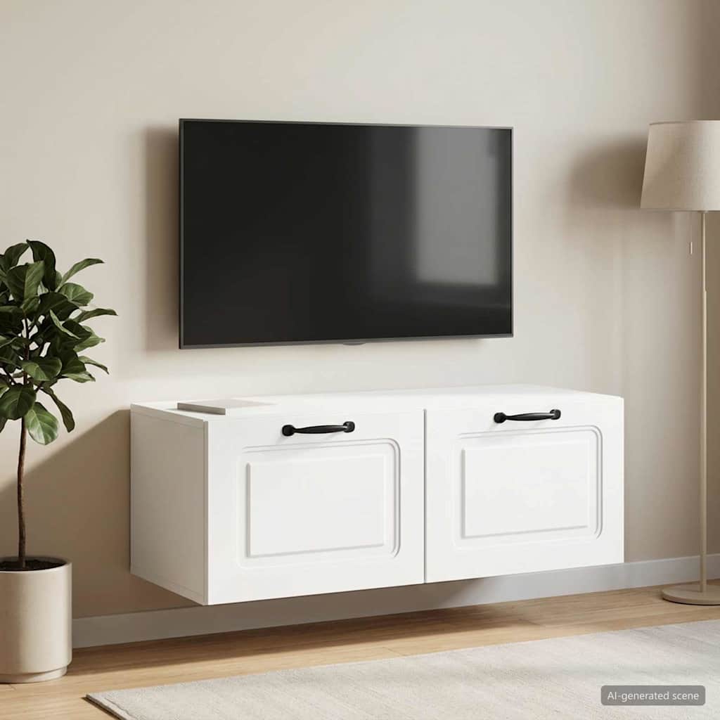 Gabinete de TV de parede branco 78,5 x 41 x 30 cm