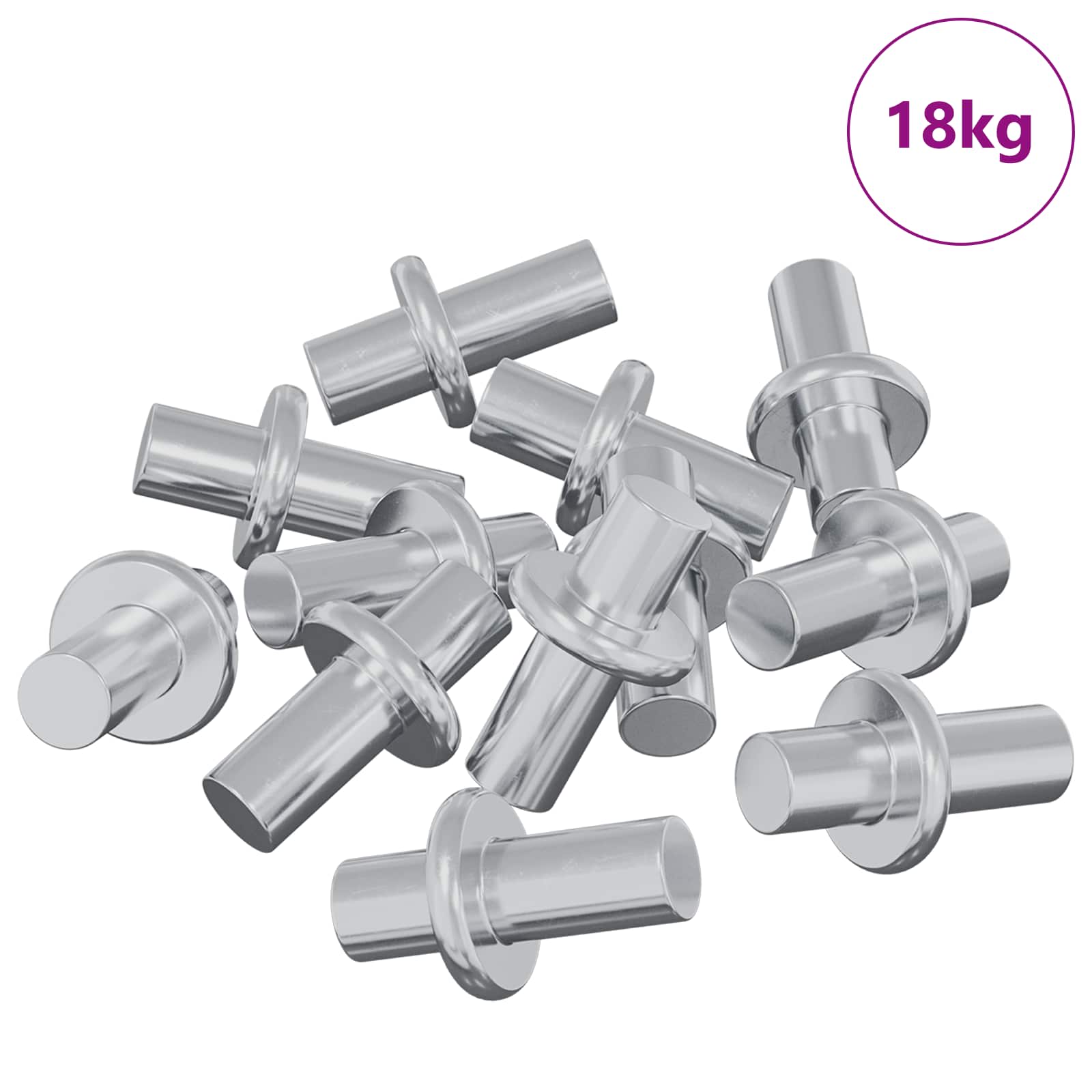 Ganchos de prateleira 4500 unid. prateado 8,6 x 8,6 x 14,6 mm