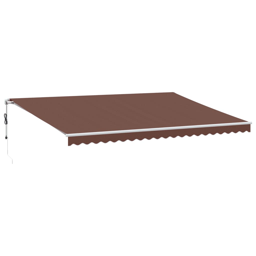 Toldo retrátil automático 500x350 cm castanho