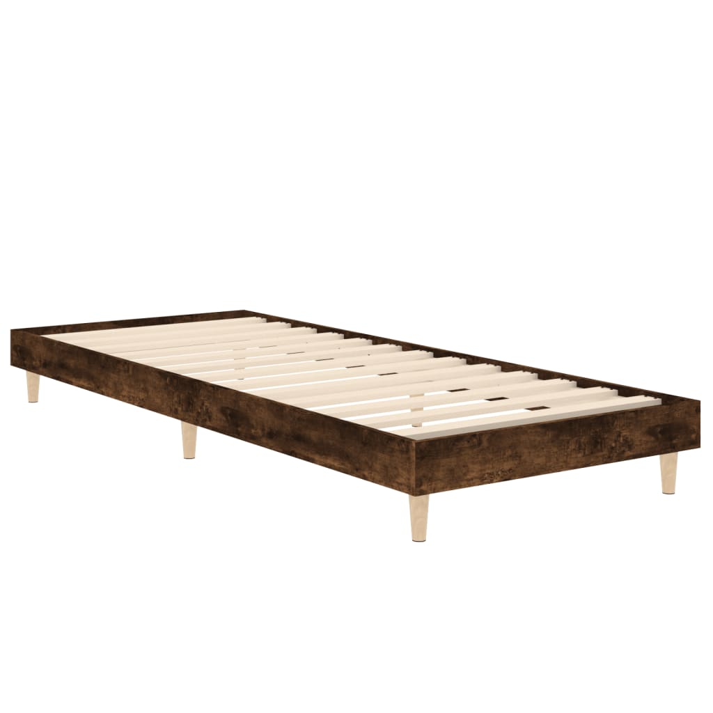 Estrutura cama s/ colchão derivados de madeira carvalho fumado
