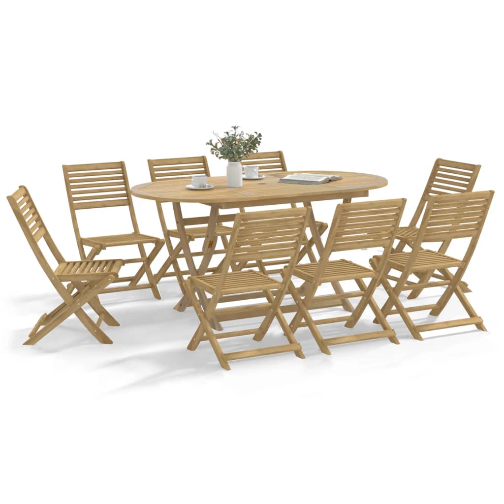 Cadeiras de jardim dobráveis 8 pcs 48,5x61,5x87cm acácia maciça