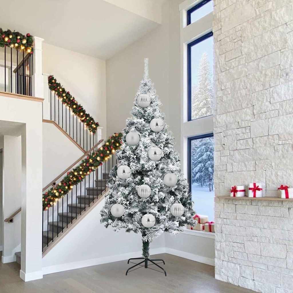 Conjunto de bolas de natal xxl 3 unid. prateado ø 25 cm leds