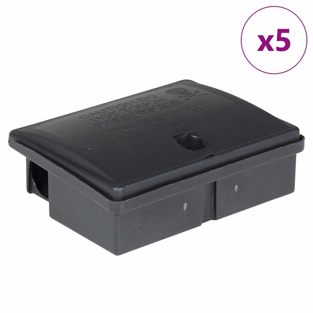 Armadilhas para ratos 5 pcs preto 13x10x4 cm