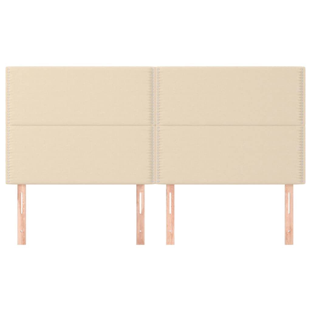 Cabeceira creme 180x5x118/128 cm tecido