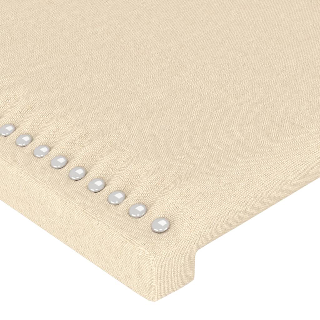 Cabeceira creme 180x5x118/128 cm tecido