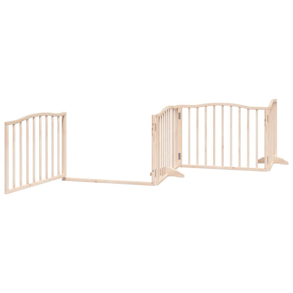 Portão para cães com porta dobrável 4 painéis 320 cm álamo