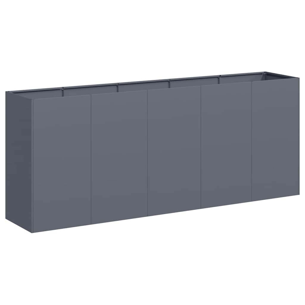 Vaso/floreira 200x40x80 cm aço laminado a frio antracite