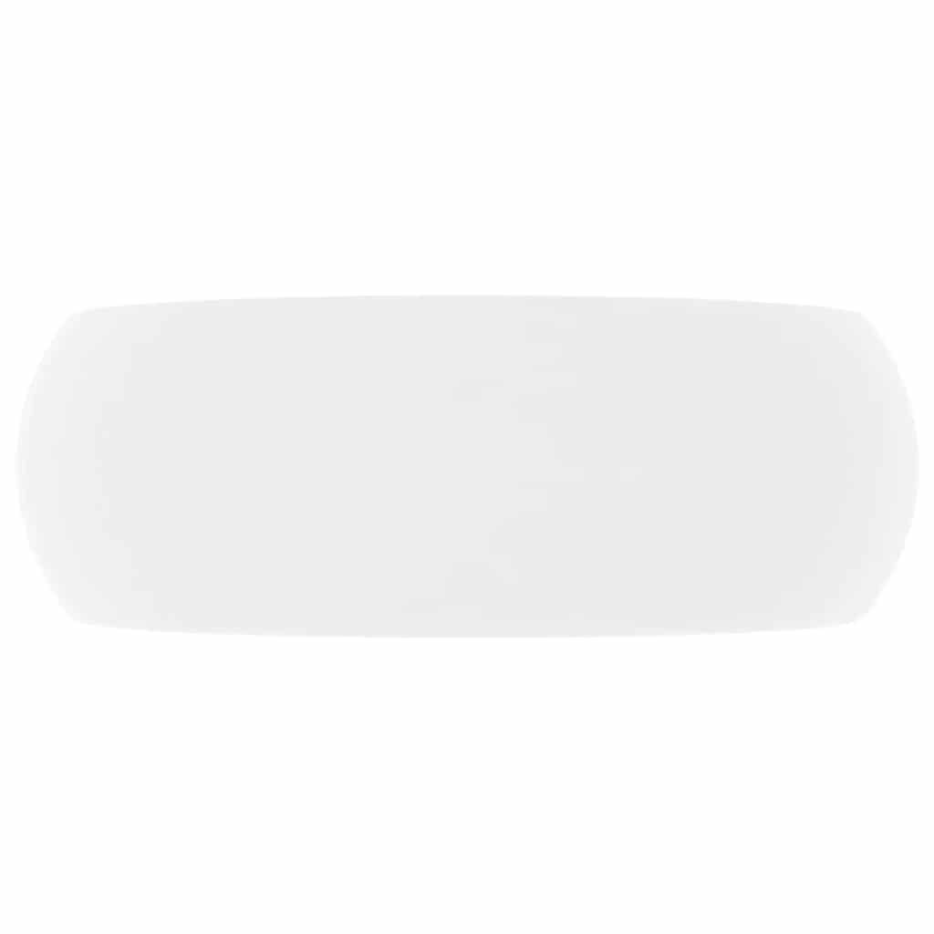 Lavatório luxuoso redondo 40x15 cm cerâmica branco mate