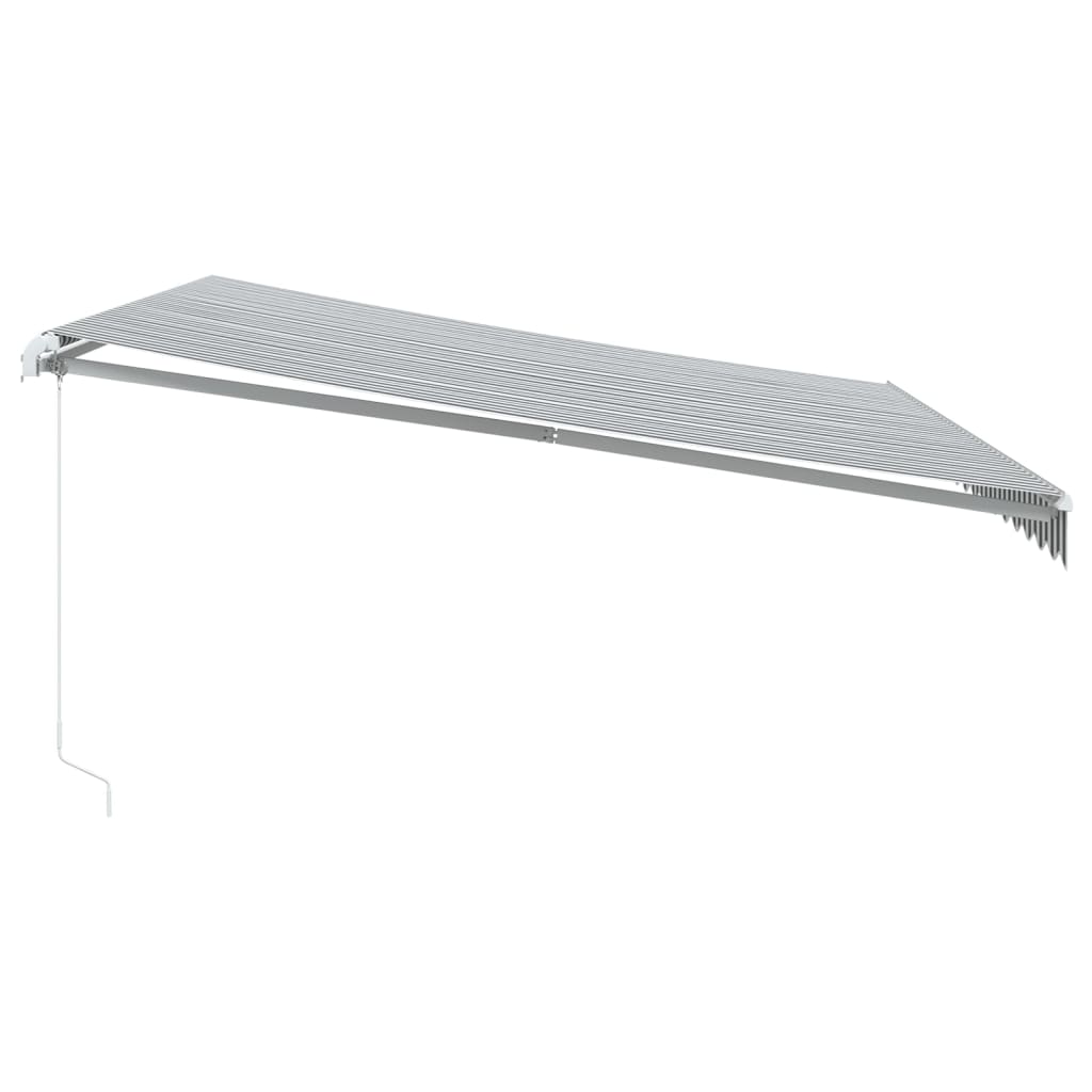 Toldo retrátil manual 450x350 cm antracite e branco