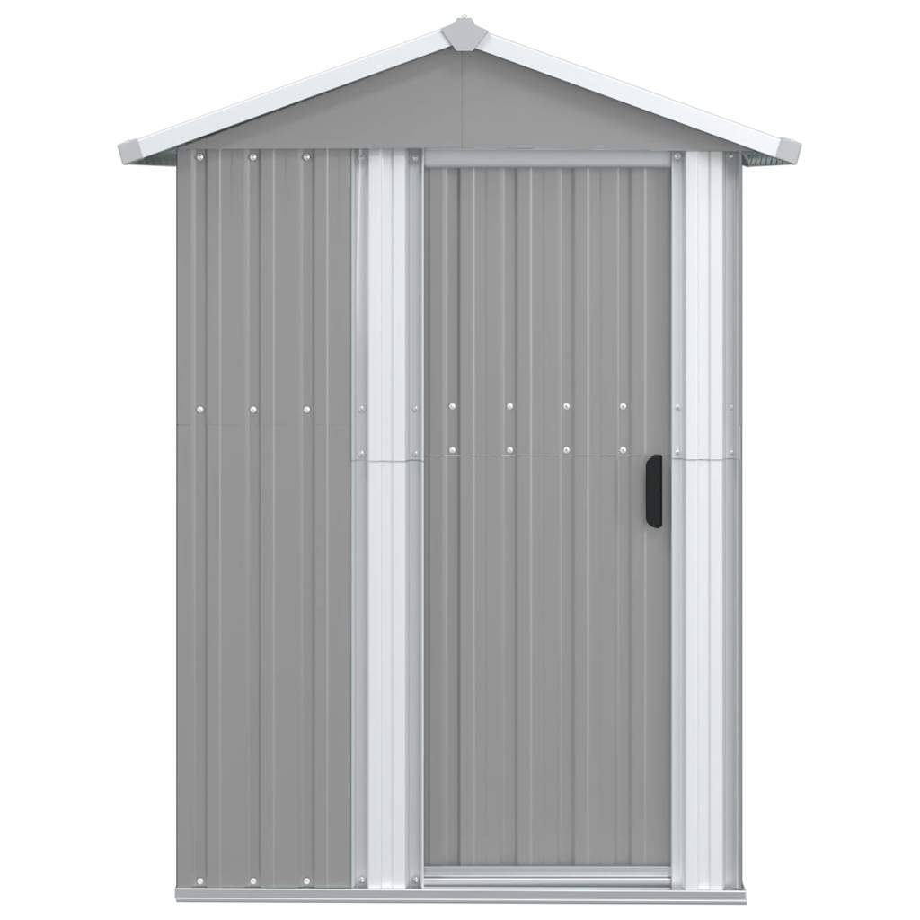 Abrigo de jardim 126x97,5x177 cm aço galvanizado cinzento