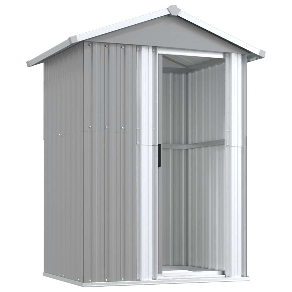 Abrigo de jardim 126x97,5x177 cm aço galvanizado cinzento