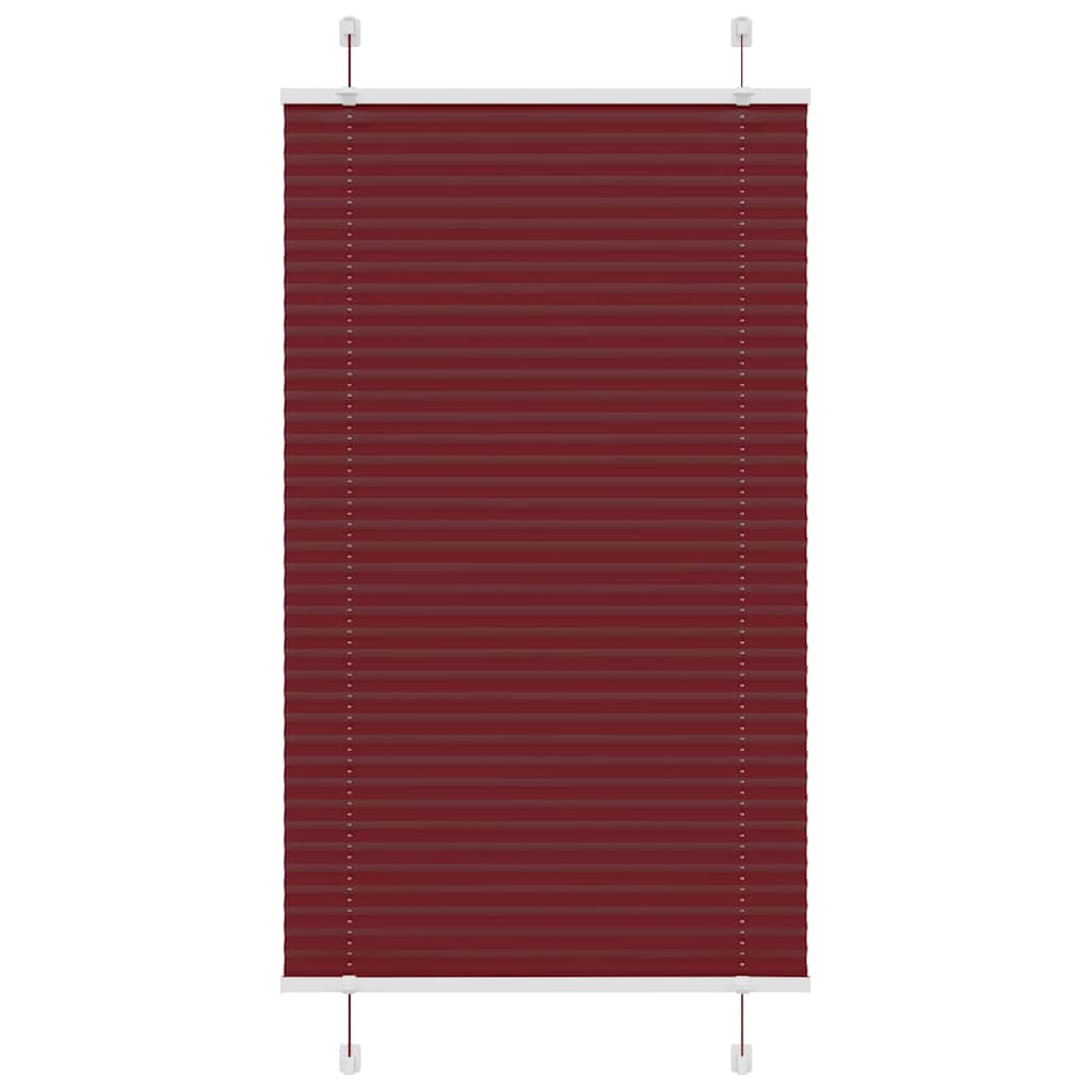 Plissado cego bordéus vermelho 70x100 cm largura tecido 69,4 cm