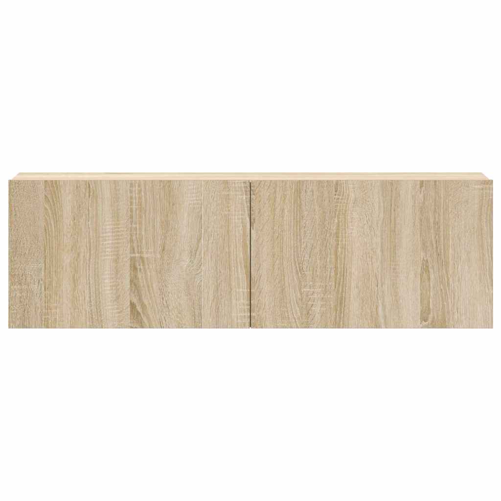 Conjunto móveis de TV 3 pcs madeira processada carvalho sonoma
