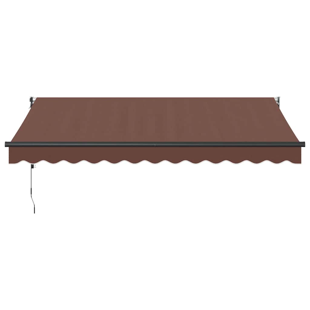 Toldo retrátil automático 350x250 cm castanho