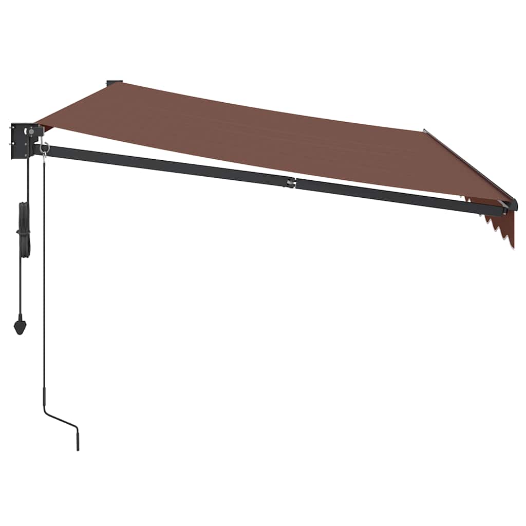 Toldo retrátil automático 350x250 cm castanho