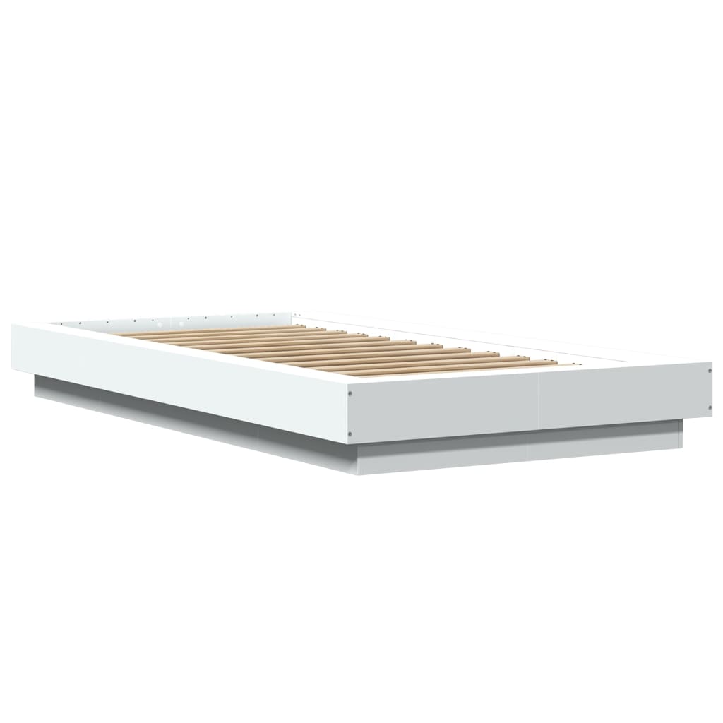 Estrutura de cama 90x190 cm derivados de madeira branco