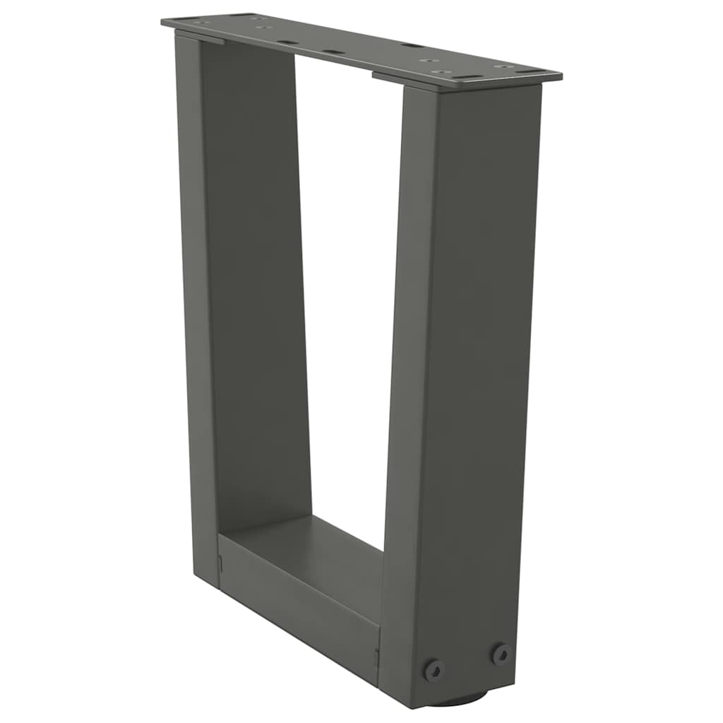 Pés para mesa de centro em v, 2 peças, antracite, 40x(30-31,3) cm, aço