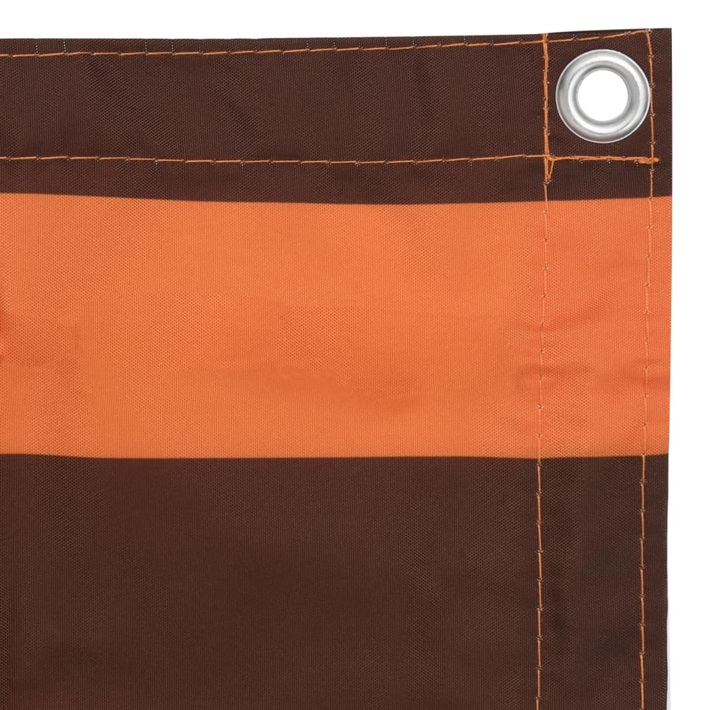 Tela de varanda 75x600 cm tecido oxford laranja e castanho