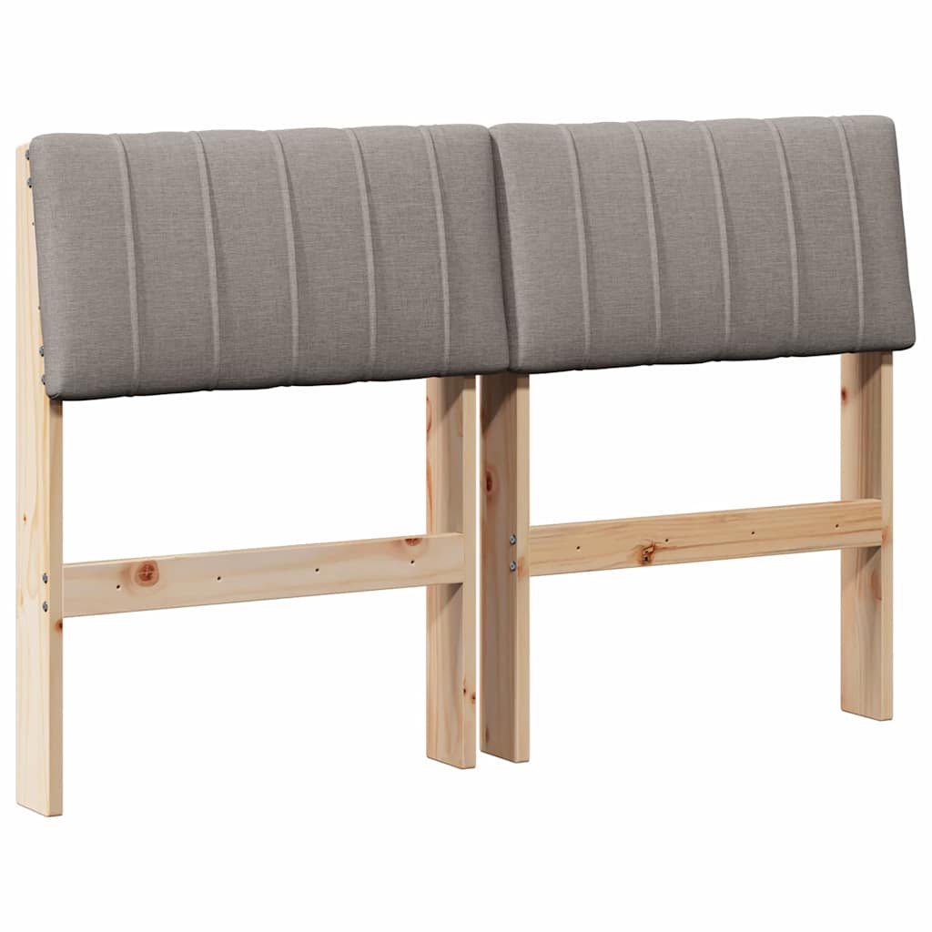 Cabeceira estofada cinzento-acastanhado 120 cm