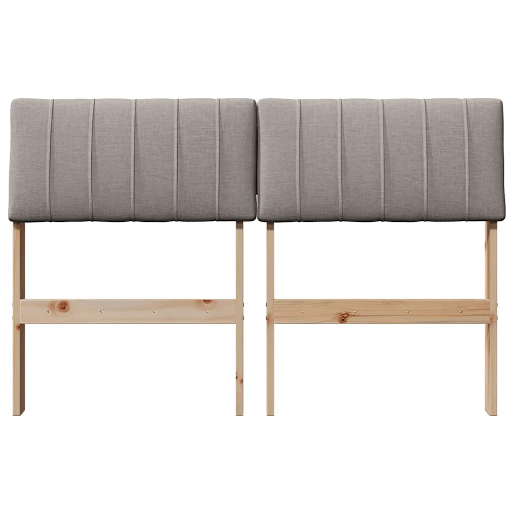 Cabeceira estofada cinzento-acastanhado 120 cm