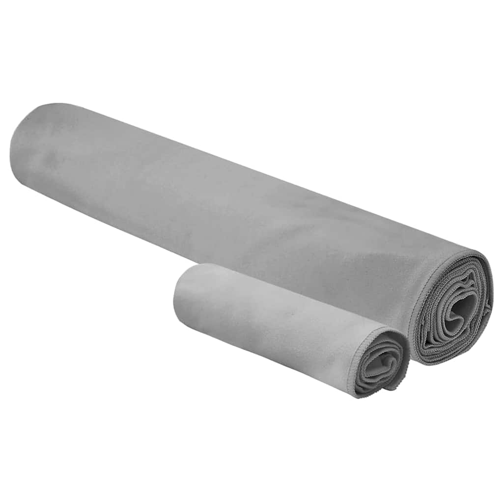 Conjunto de toalhas esportivas 2 unid. cinzento escuro