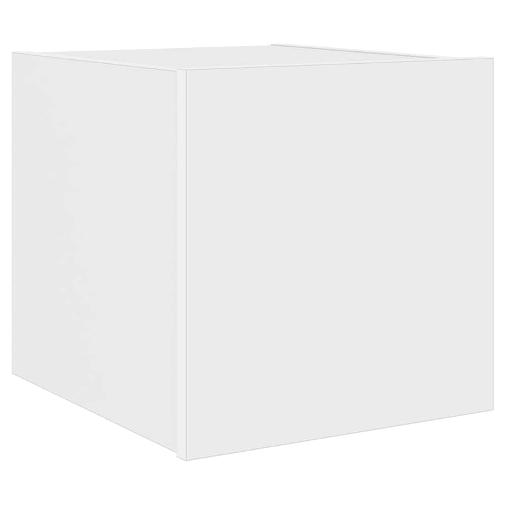 Móvel de parede para TV com luzes LED 30,5x35x30 cm branco