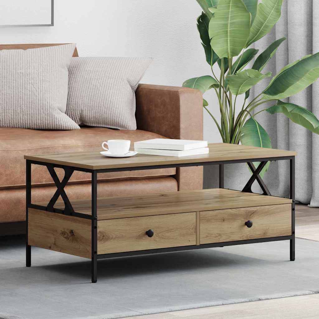 Mesa de centro carvalho artisiano 100 x 51 x 45 cm