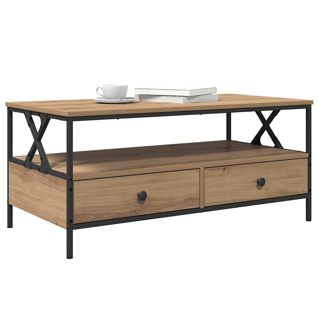 Mesa de centro carvalho artisiano 100 x 51 x 45 cm