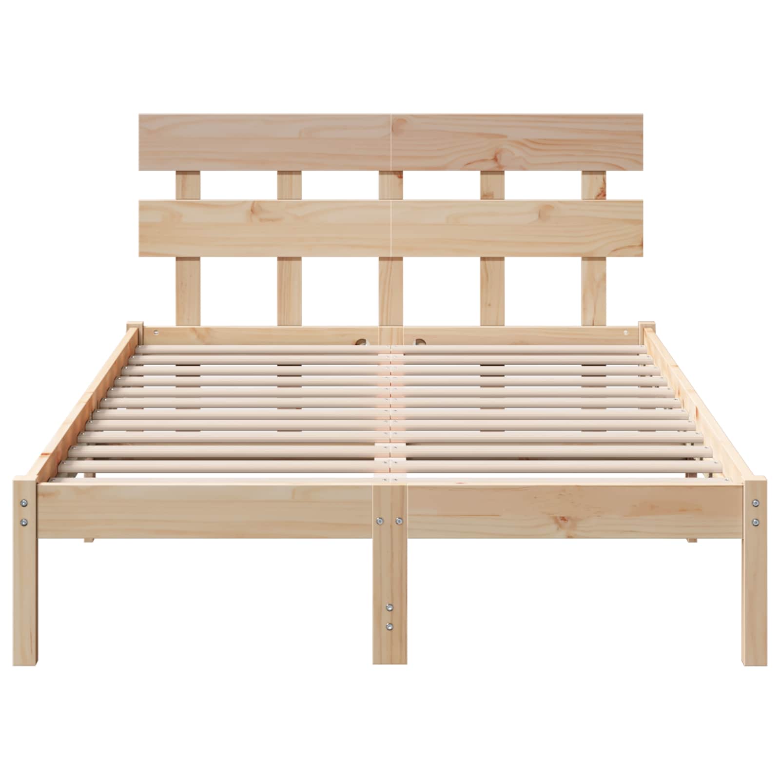 Estrutura da cama castanho 120 x 190 cm madeira de pinho maciça