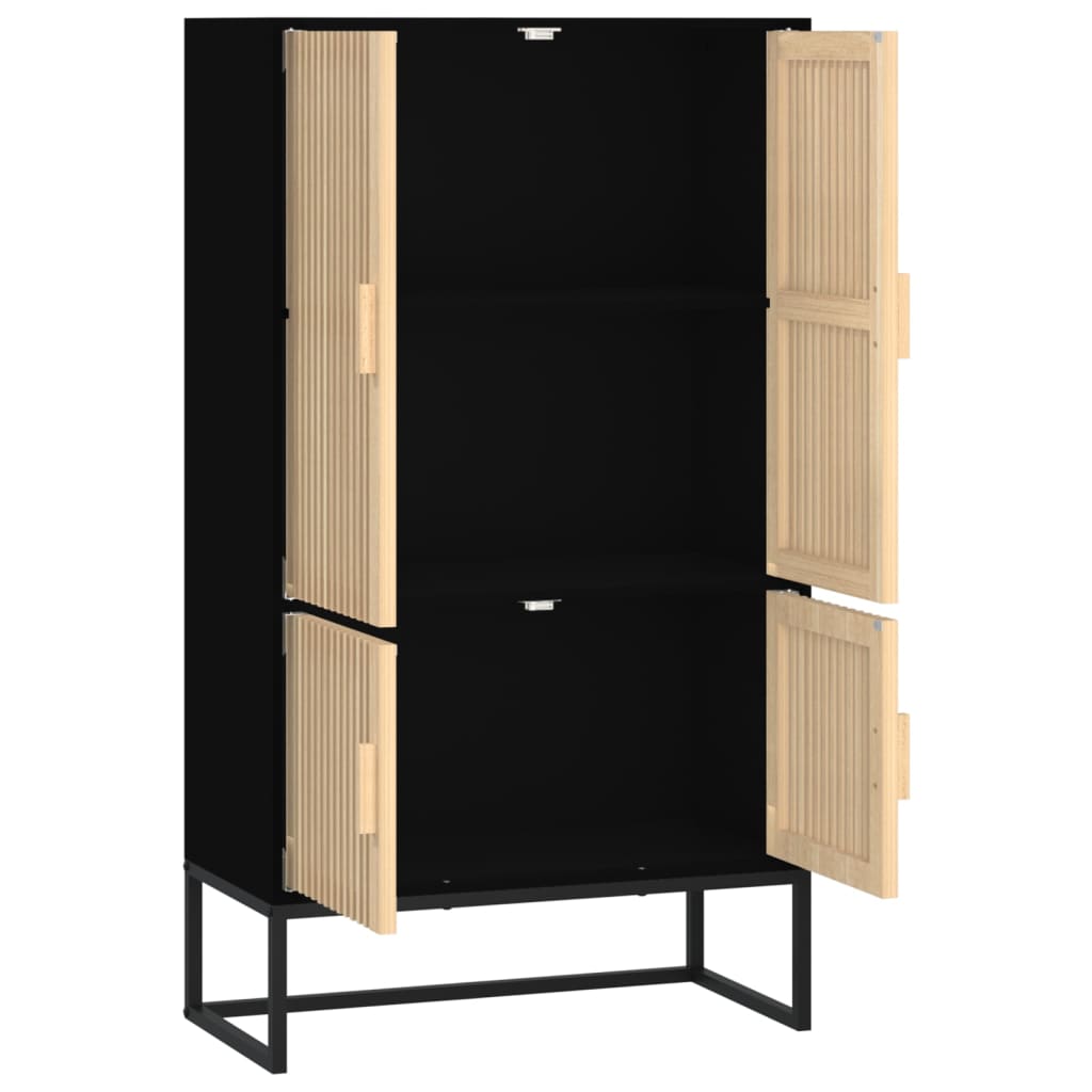 Aparador alto 70x35x125 cm derivados de madeira preto