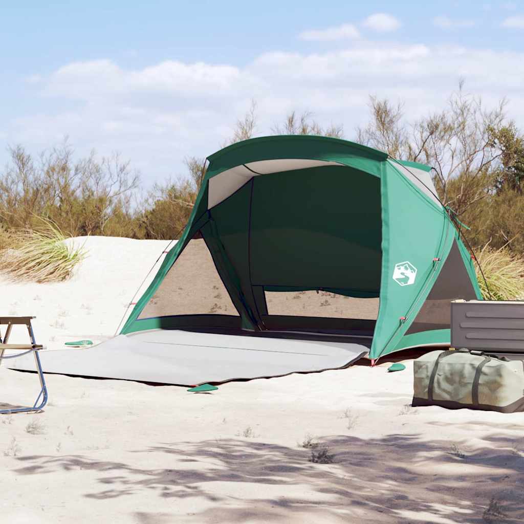 Tenda de praia 2 pessoas impermeável verde mar