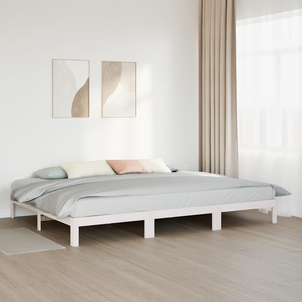 Estrutura de cama familiar sem colchão branco 270x200 cm
