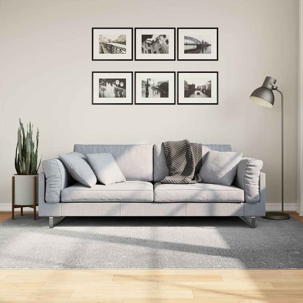 Tapete de pelo curto iza visual escandinavo 160x230 cm cinzento
