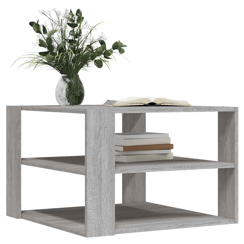 Mesa de centro 58x58x40 cm derivados madeira cinza sonoma