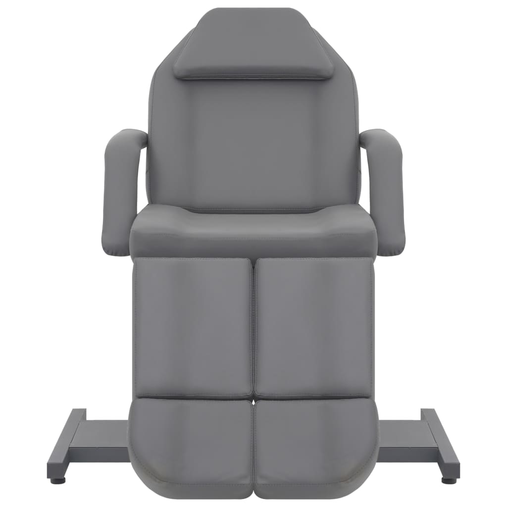 Cadeira de esteticista couro artificial 180x62x78 cm cinzento