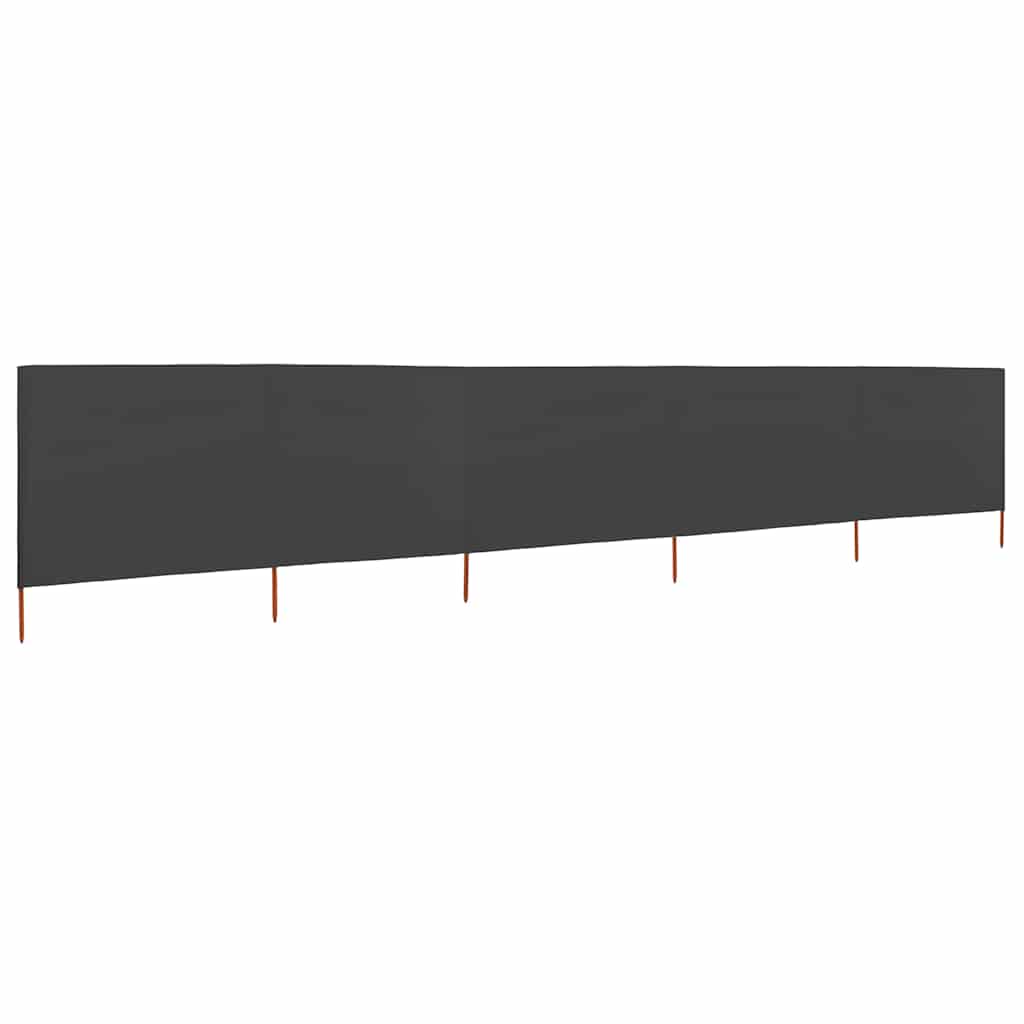 Para-vento com 5 painéis em tecido 600x80 cm antracite