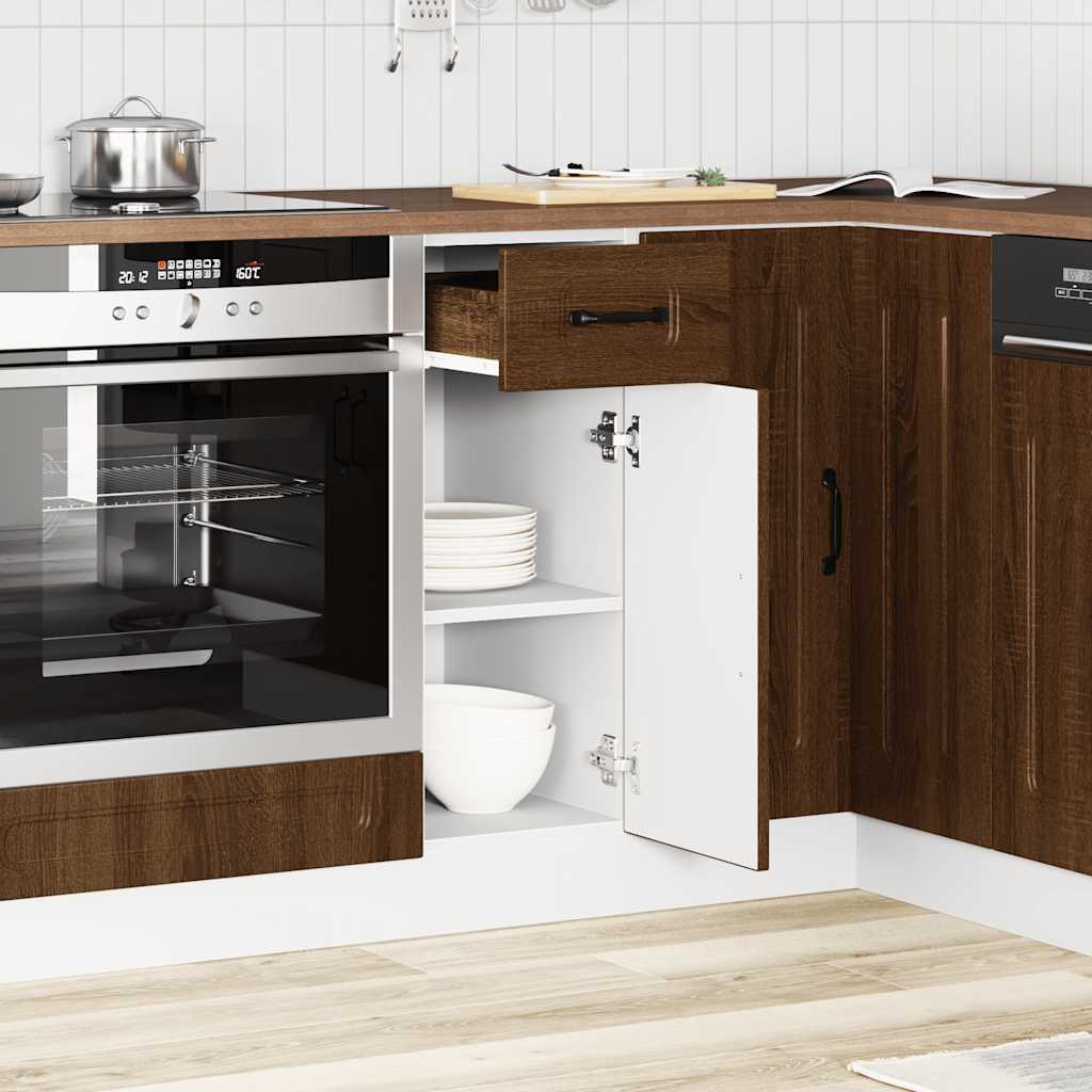 Armário base cozinha porto derivados madeira carvalho castanho