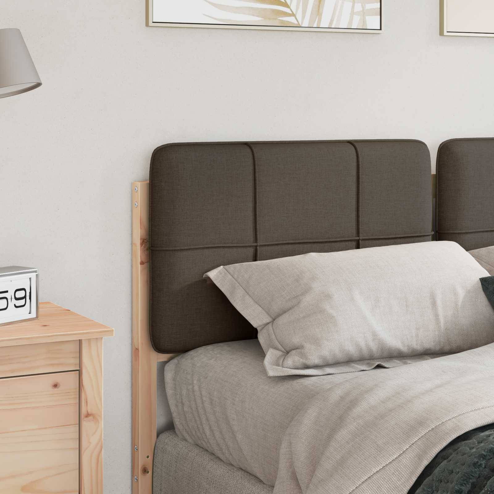 Cabeceira estofada com cabeceira marrom e taupe 140 cm