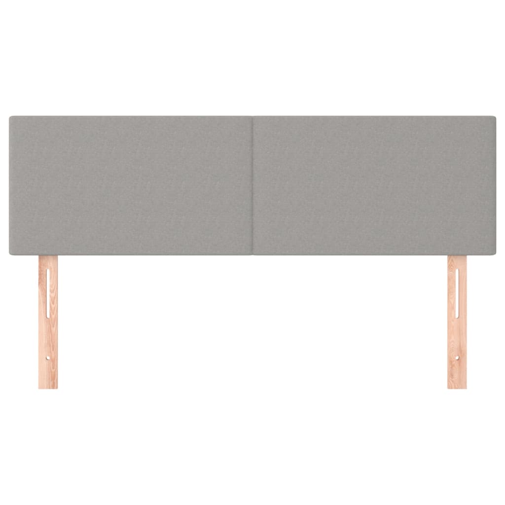 Cabeceiras cinzento-claro 144x5x78/88 cm tecido