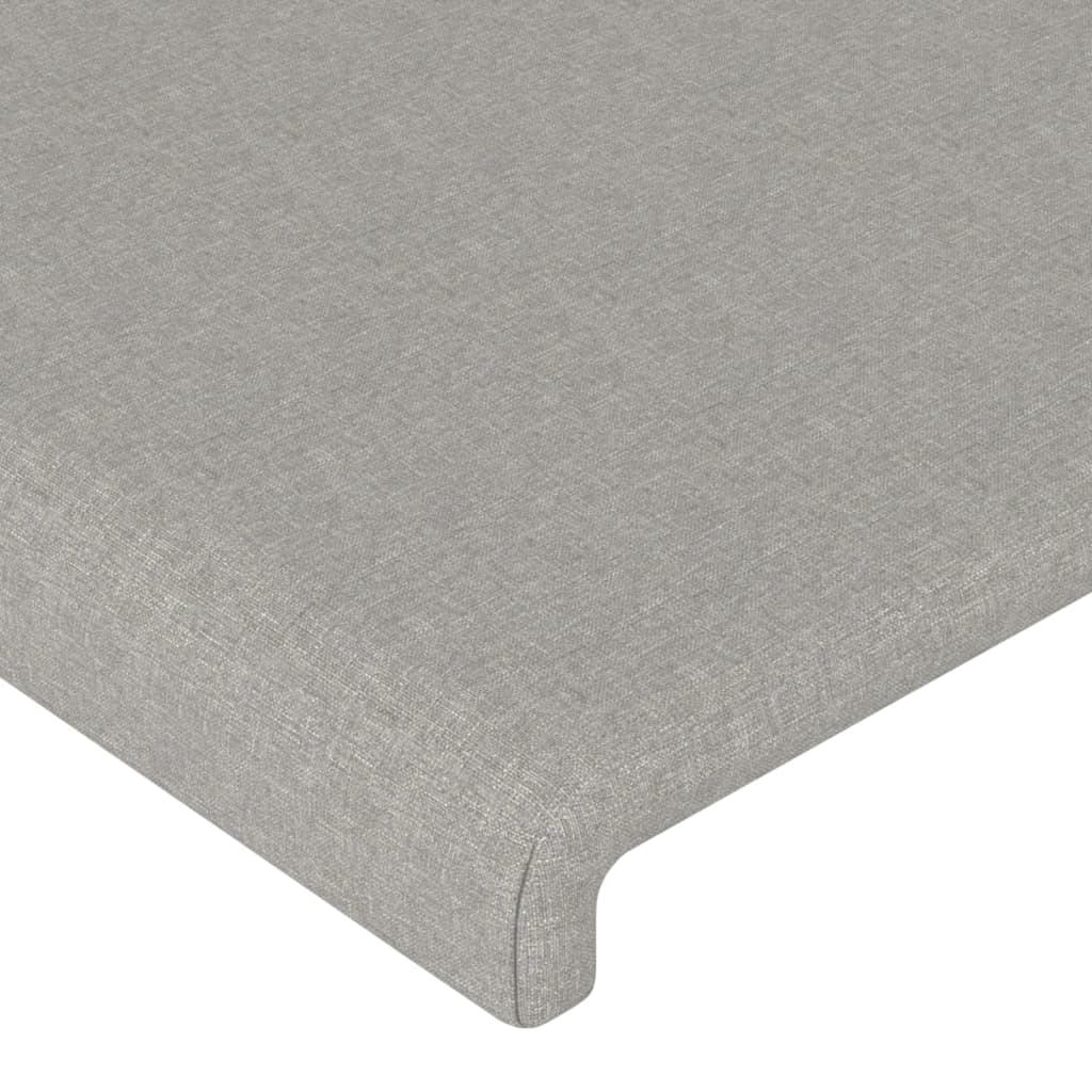 Cabeceiras cinzento-claro 144x5x78/88 cm tecido
