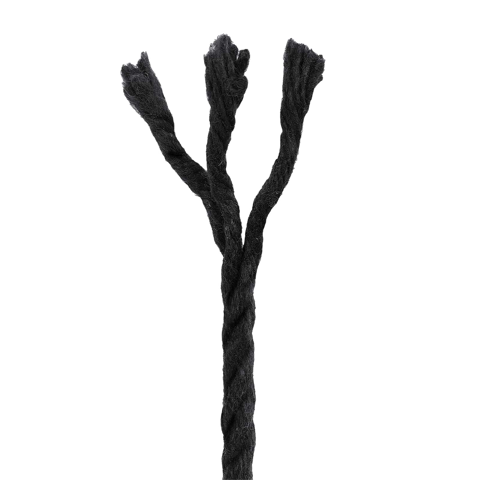 Cordão de algodão 4 mm 100 m preto 100% algodão