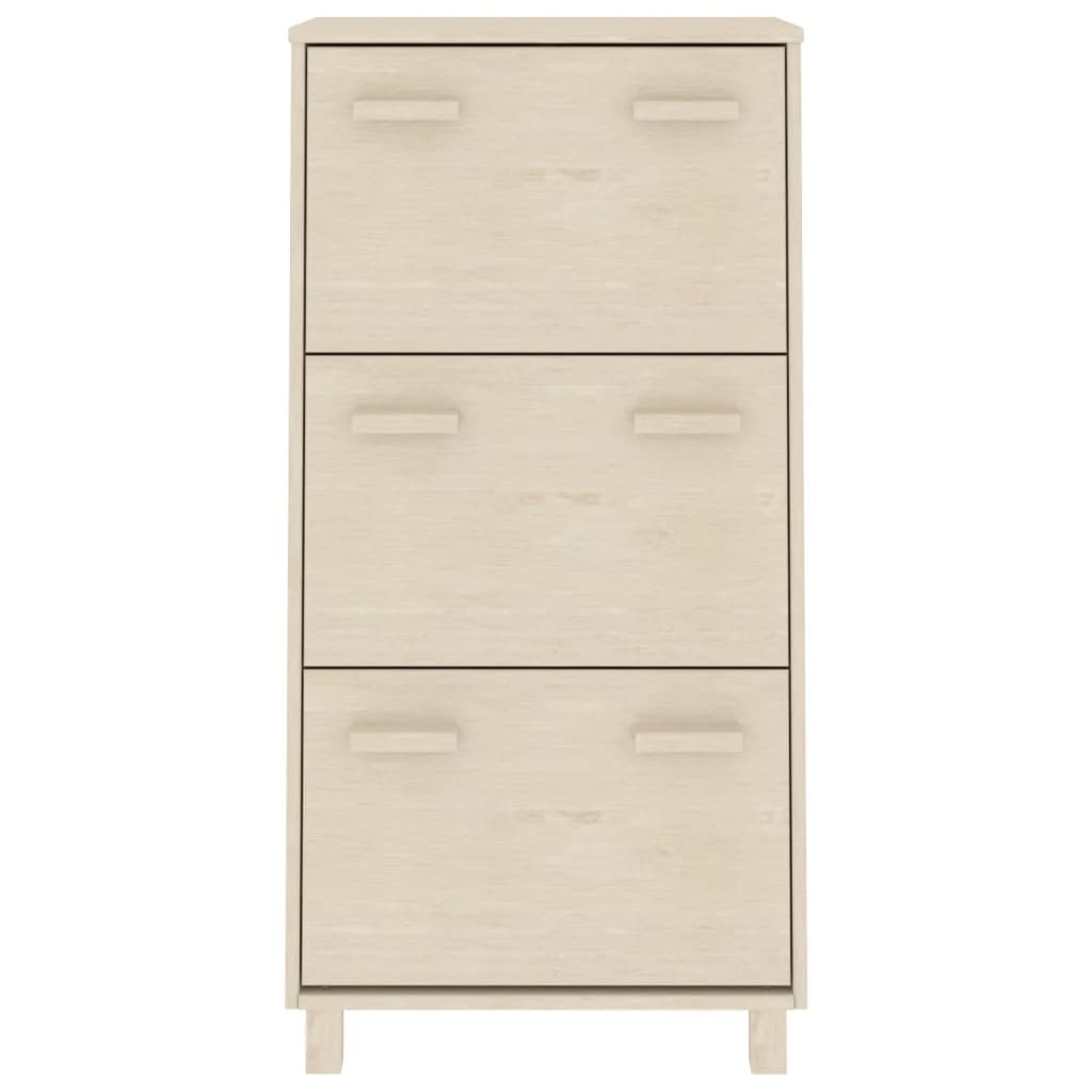 Sapateira hamar 59,5x35x117 cm pinho maciço castanho-mel