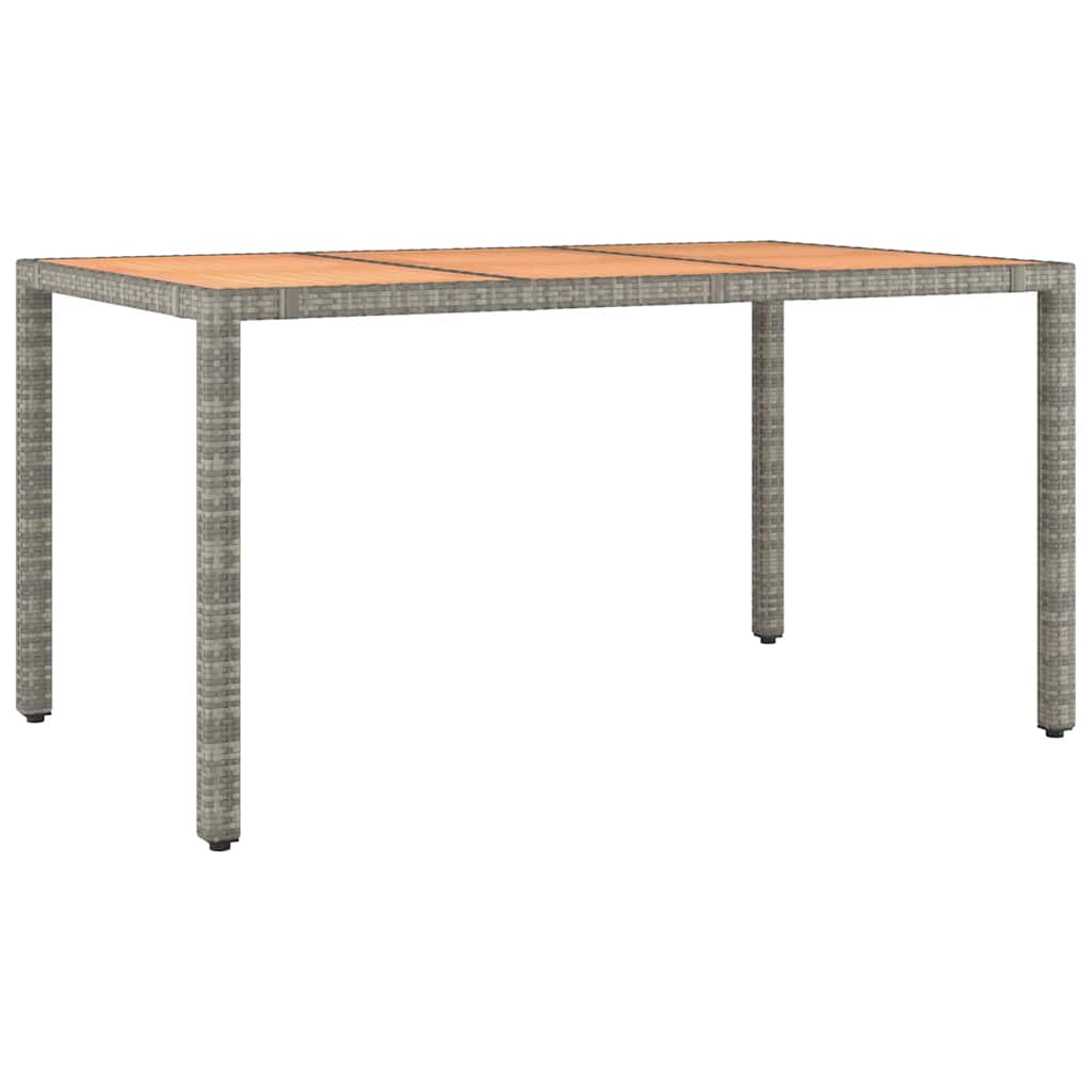 7 Pcs conjunto bistrô de jardim c/ almofadões vime PE cinza