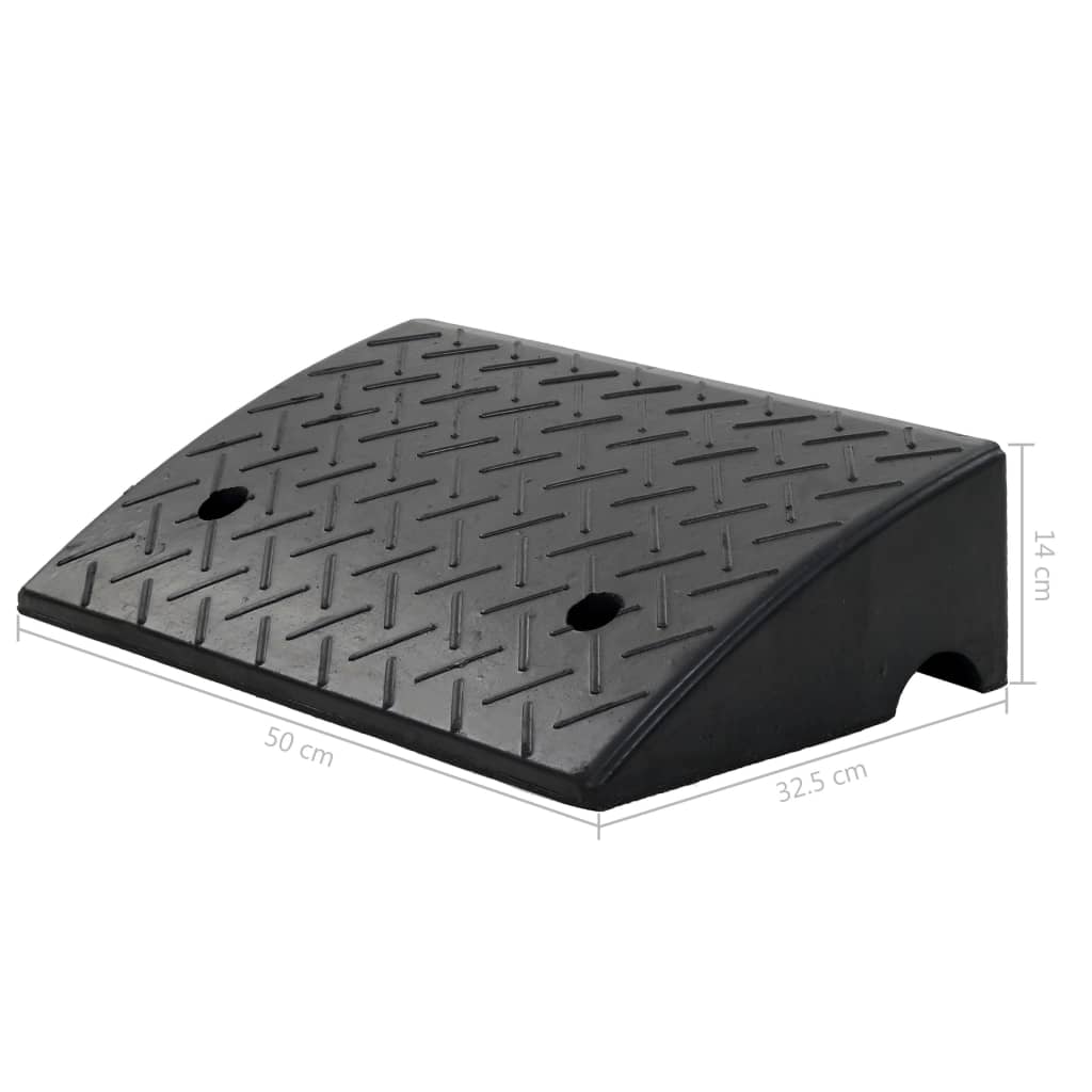 Rampa de acesso para bermas borracha 50x32,5x14 cm