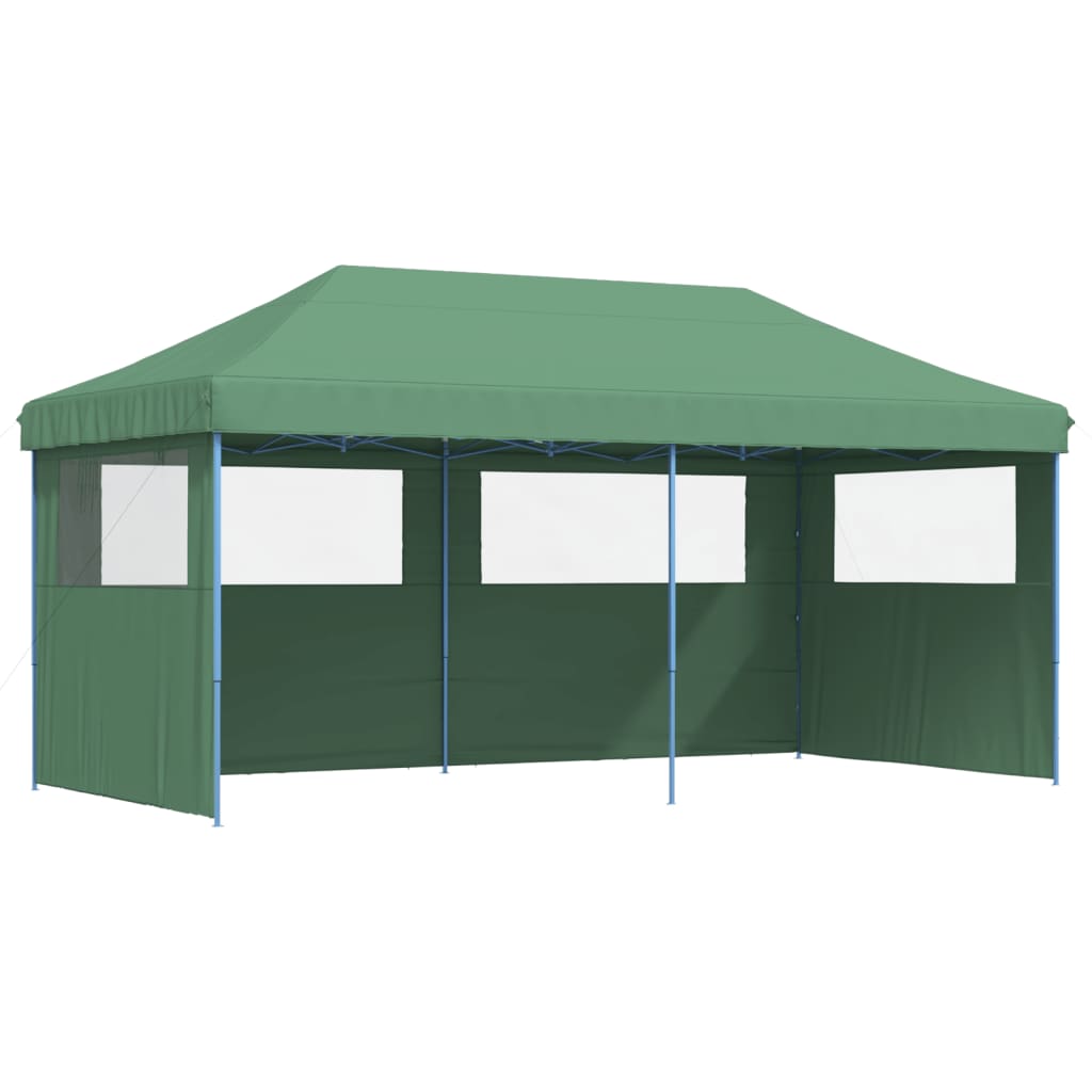 Tenda p/ festas pop-up dobrável com 3 paredes laterais verde